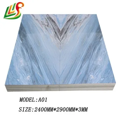 Vysoko lesklé 3D tlačené UV pvc mramorové dosky